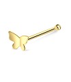 Butterfly Shaped Silver Bone Nose Stud NSKD-130